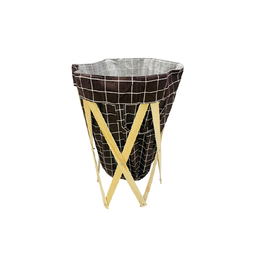 Laundry Basket Bags With Foldable Wooden Stand