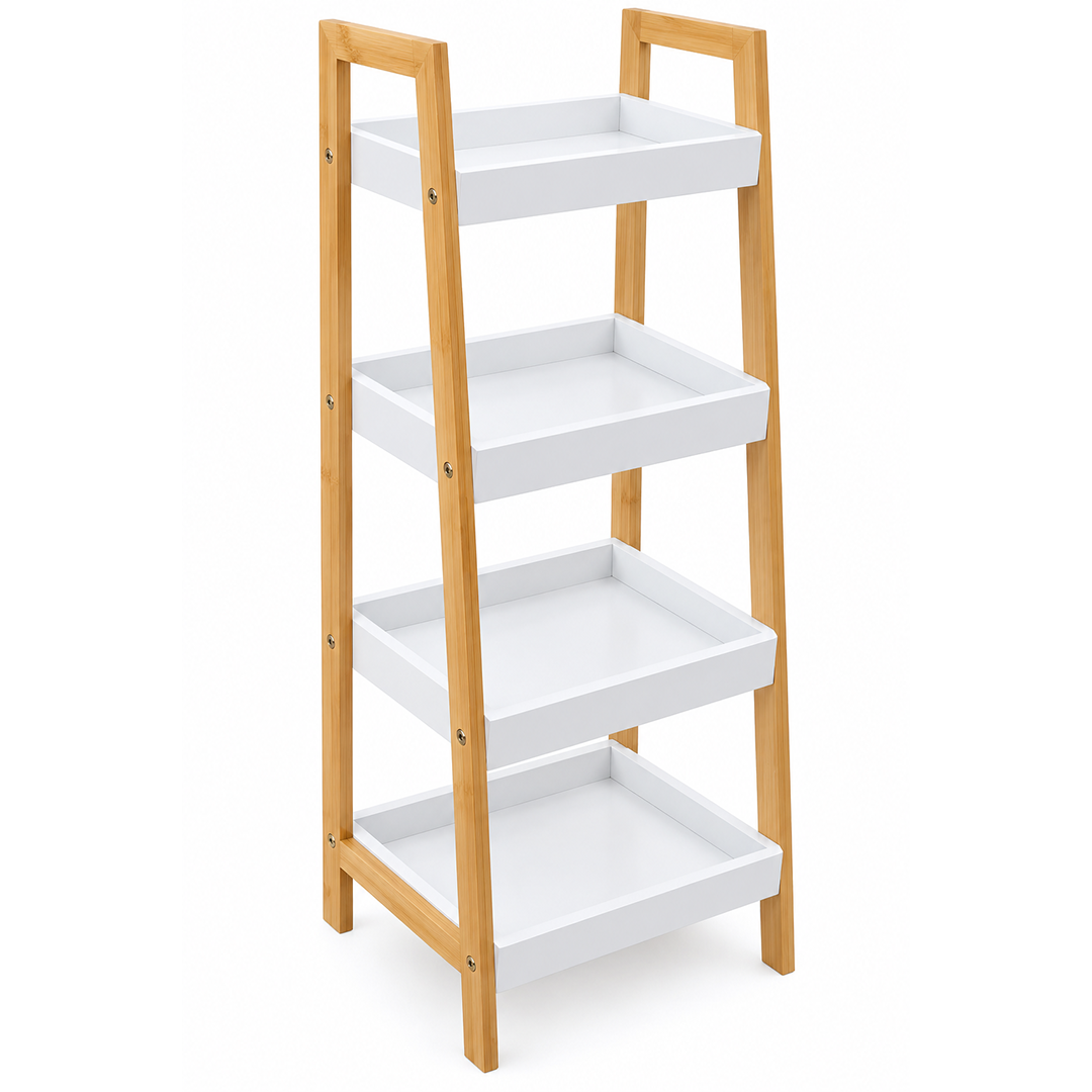 4-Tier Bamboo Storage Shelf / Organizer Rack