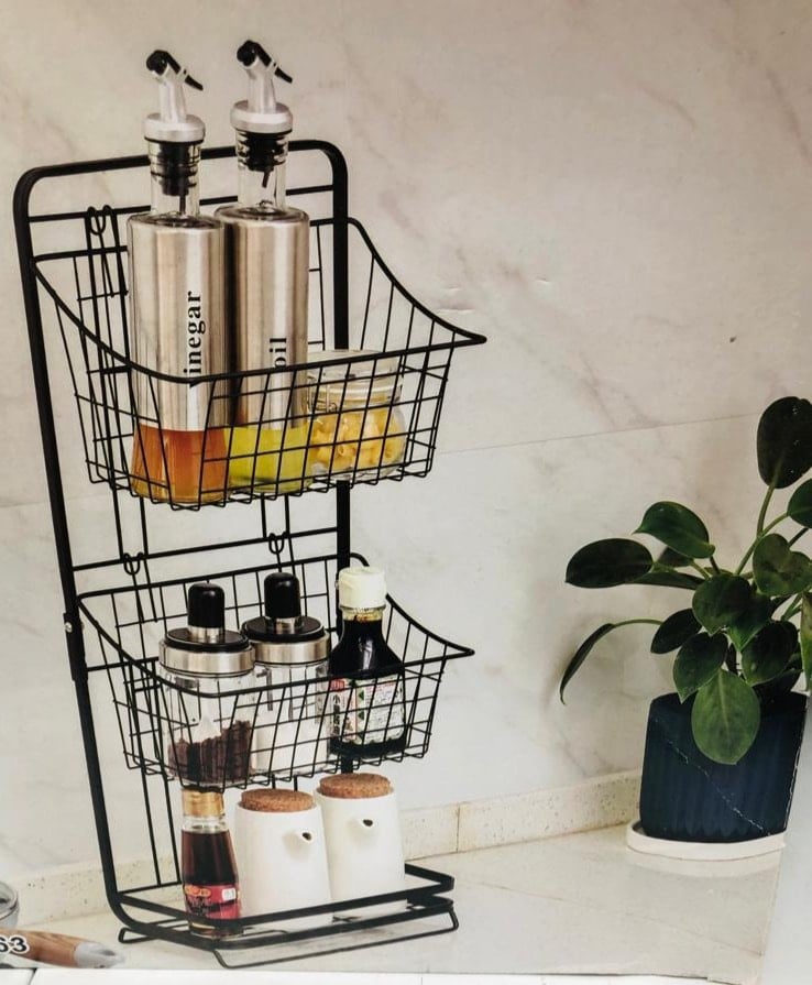 Small Metallic Organizing Rack