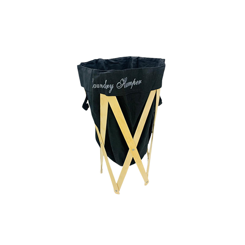 Laundry Basket Bags With Foldable Wooden Stand