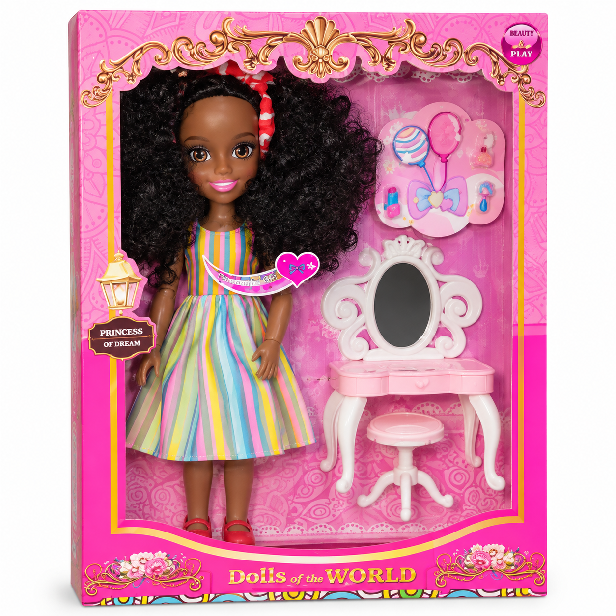 Fashion Doll with Vanity & Beauty Accessories