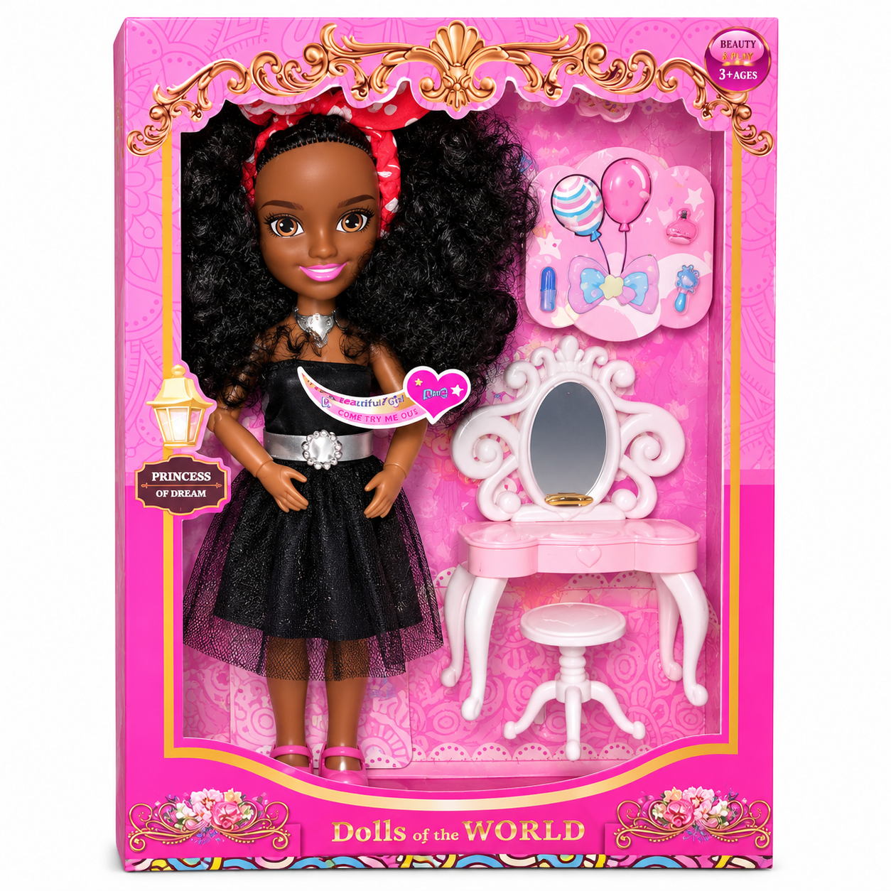 Fashion Doll with Vanity & Beauty Accessories