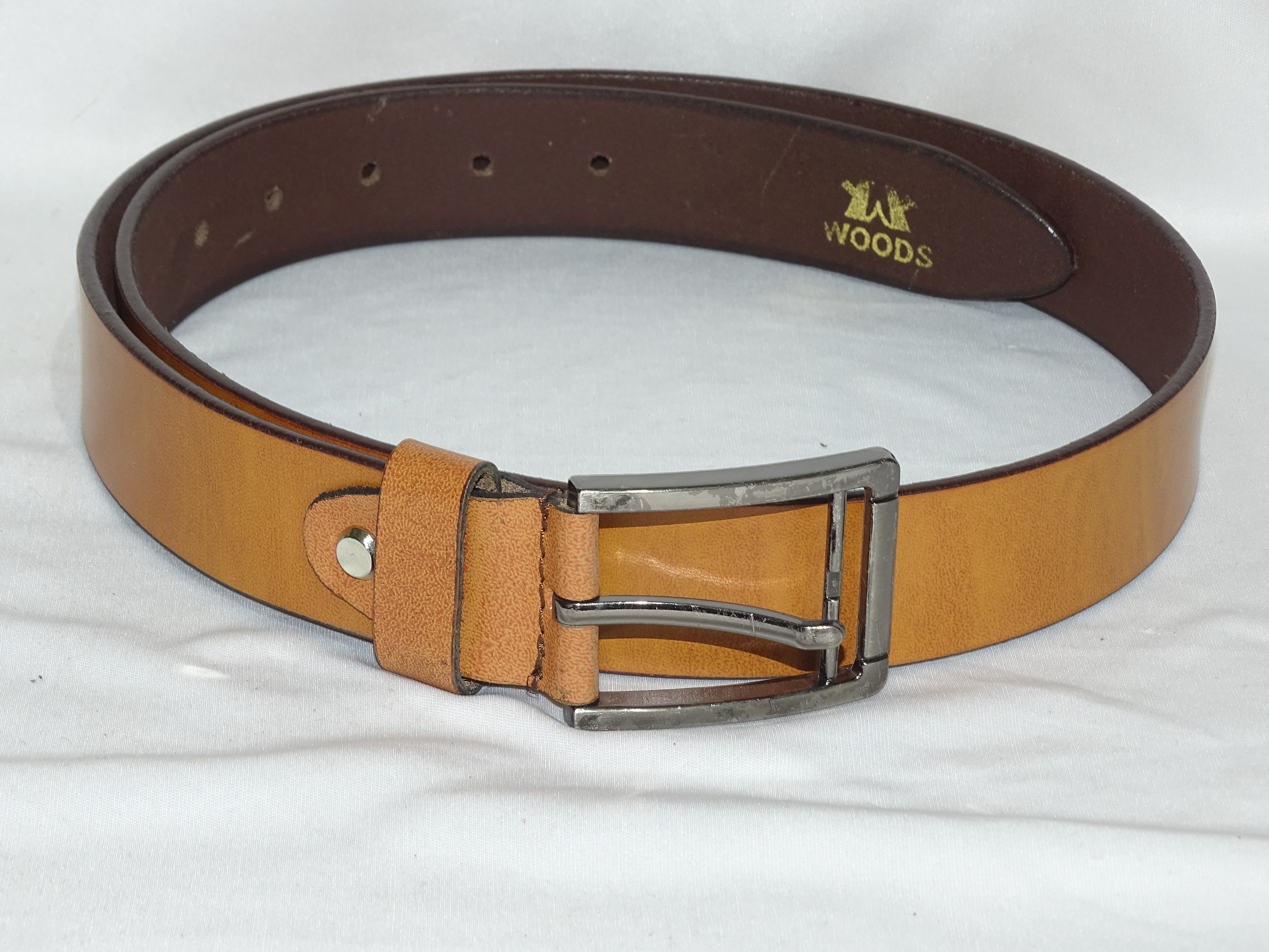 Brown leather belt