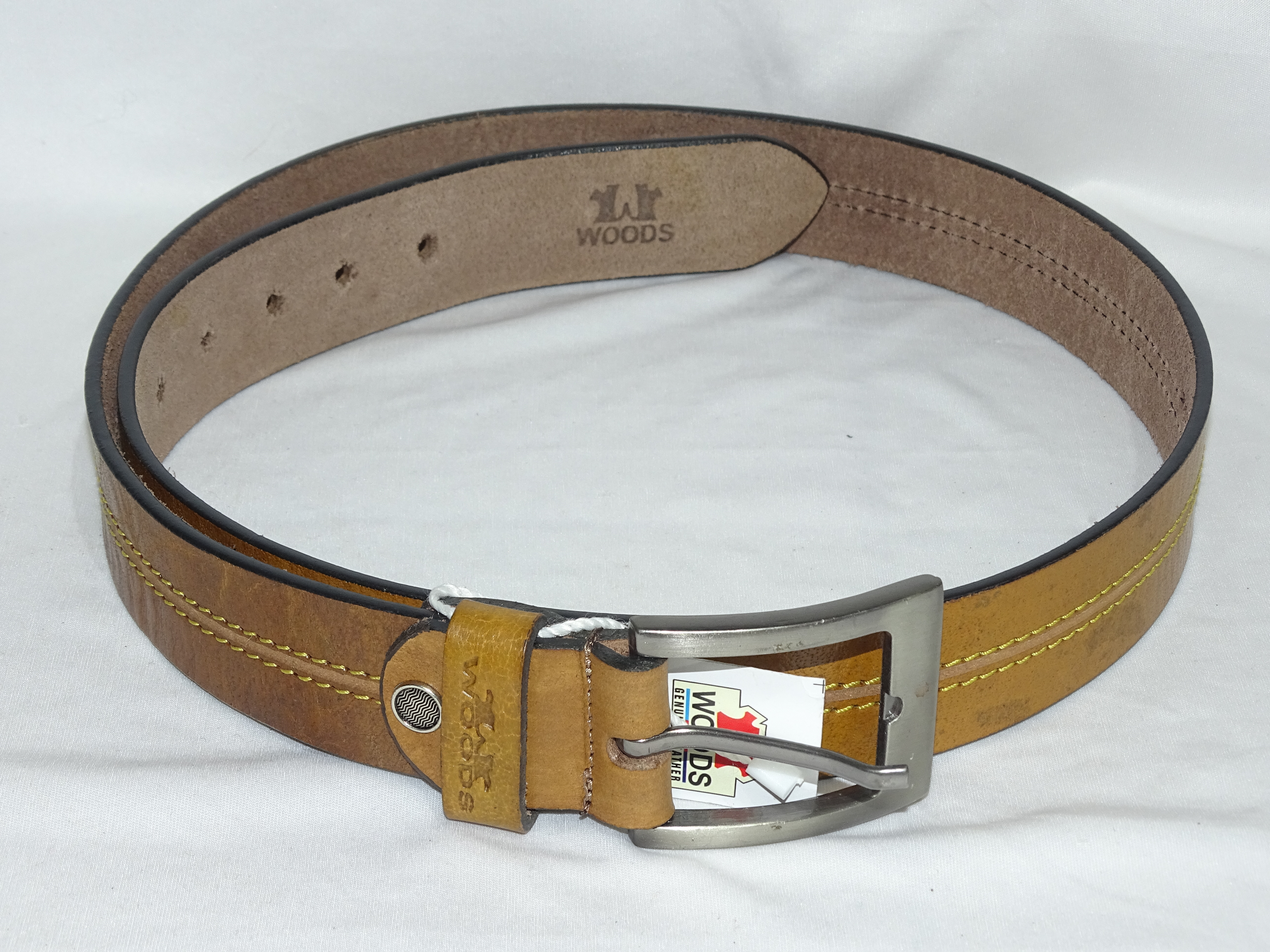 Brown leather belt
