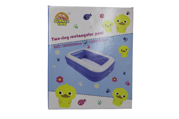 Two Ring Kids Pool (120cm by 90cm by 40cm)