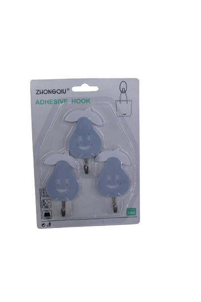 3 Adhesive Wall Hooks