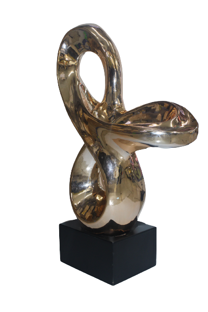 Decor Sculpture Abstract Chrome