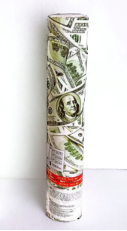 Dollar Print Party Poppers