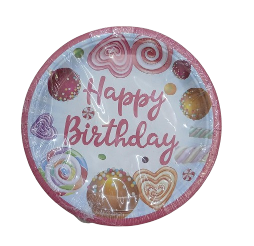 Happy Birtthday Disposable Plates ( 10pcs)