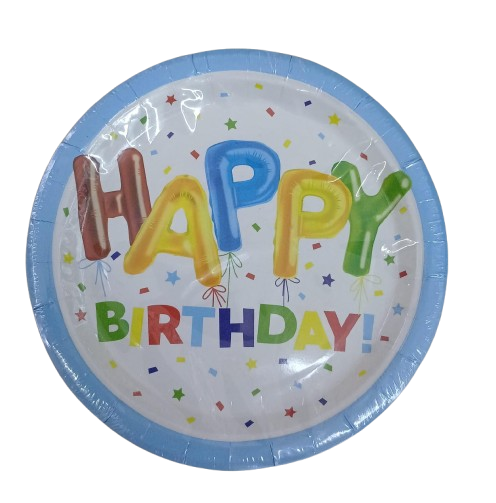 Happy Birtthday Disposable Plates ( 10pcs)