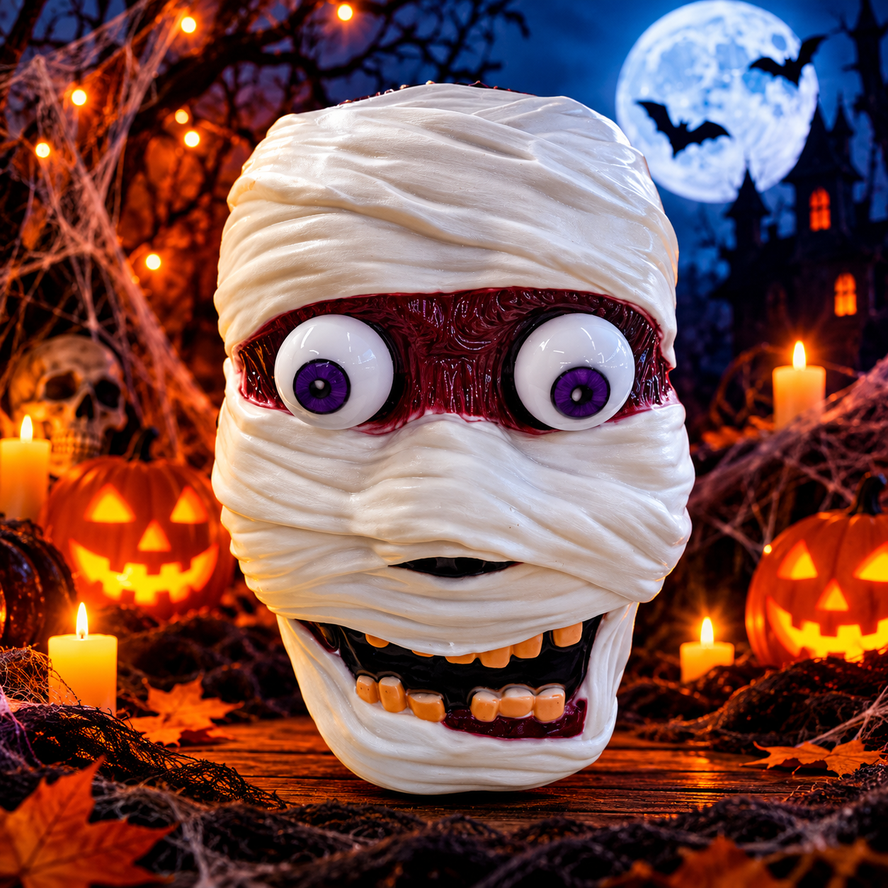 Creepy Mummy Mask Beneath the Moonlight